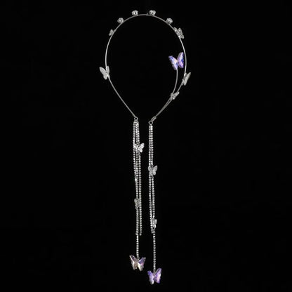 Rhinestone Hair Crystal Pearl Butterfly Headband