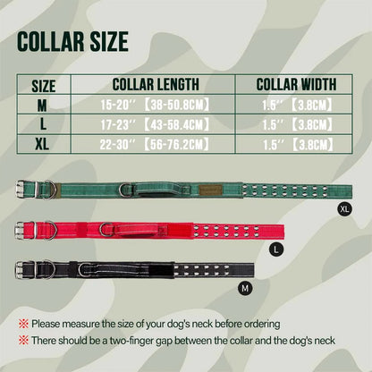 Double Buckle Design Tactical Dog Collar - Military-Grade Dog Collar with Handle