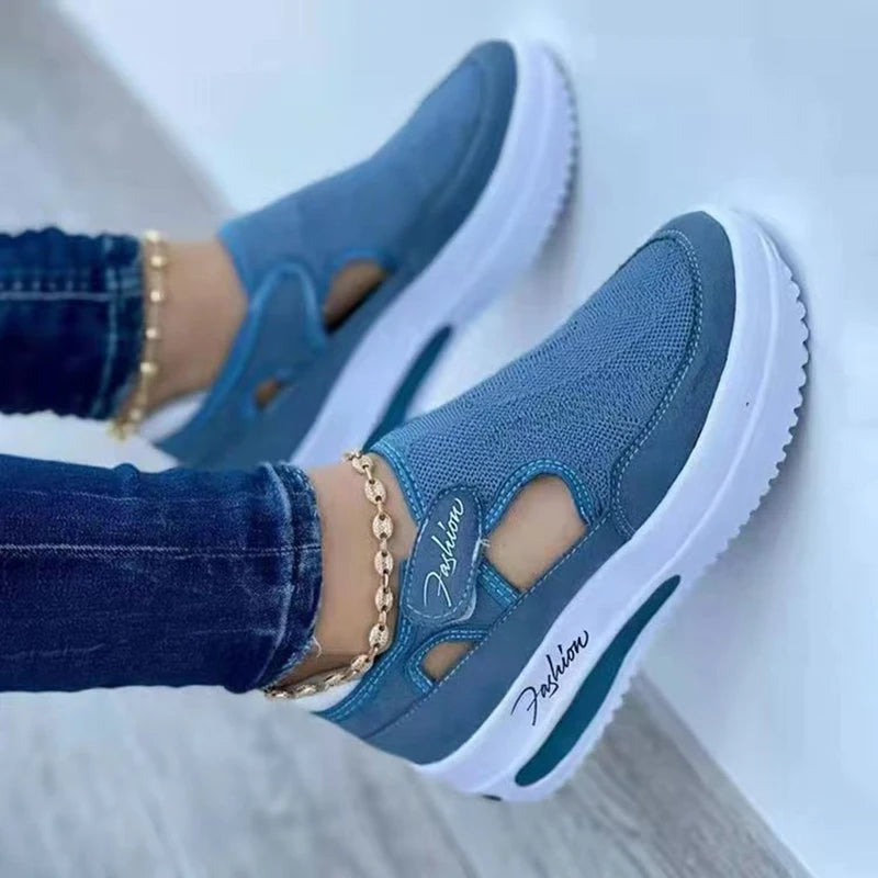 Women's Breathable Hollow Sneaker - Flat Mesh Sandals