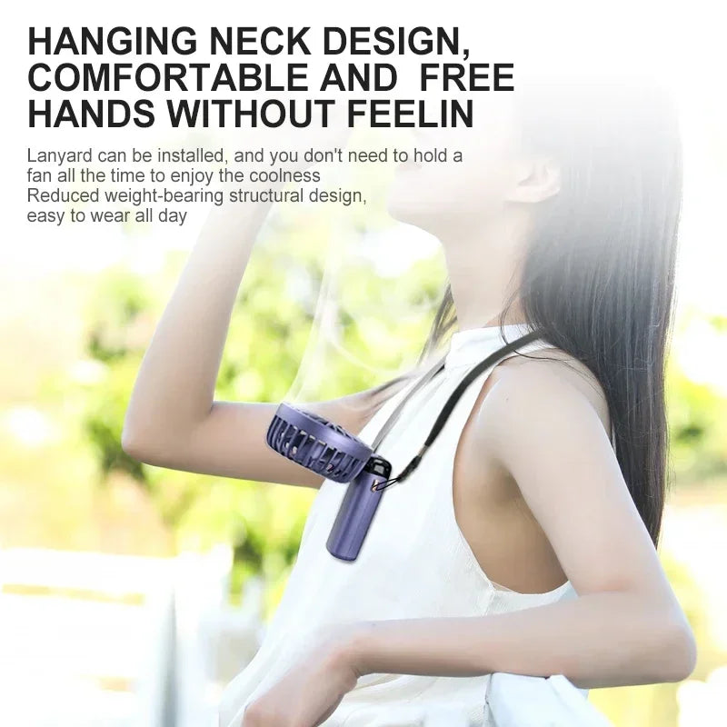 USB Rechargeable Neck Hanging Mini Fan