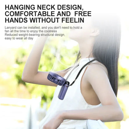 USB Rechargeable Neck Hanging Mini Fan