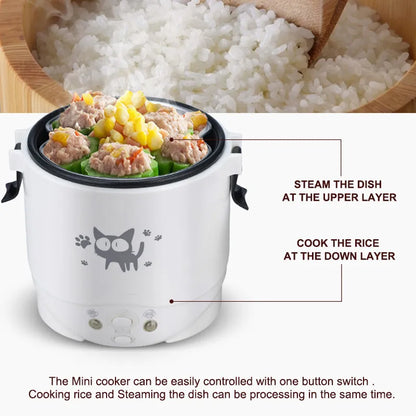 Electric Mini Rice Cooker for Multi-Cooking