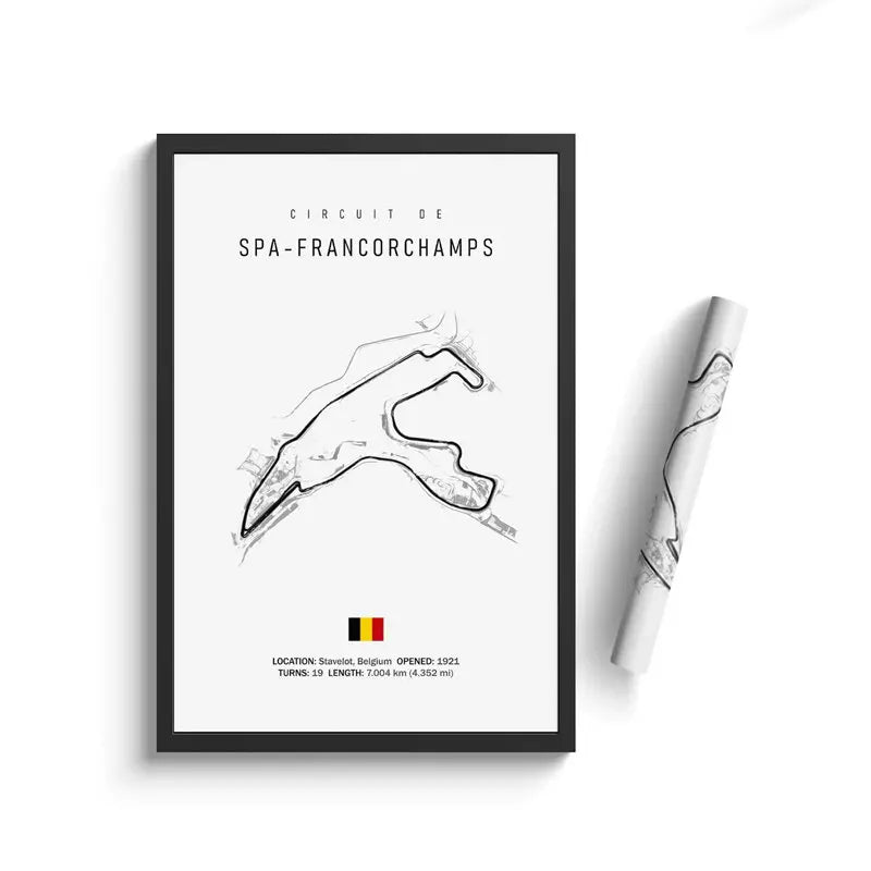 Monaco F1 Leinwand-Wandkunst, nordische Ästhetik