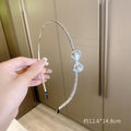 9 silver crystal bow headband (JN0131)