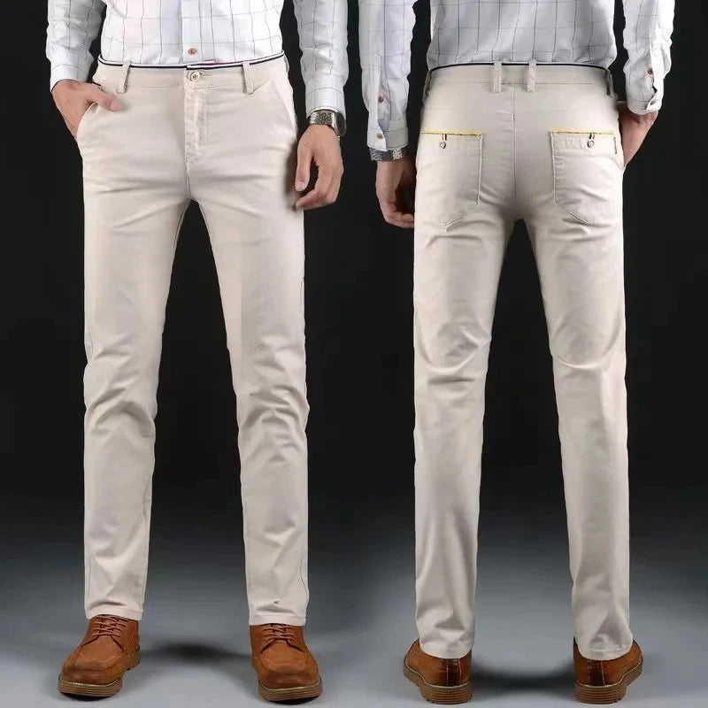 6-Color Slim Fit Korean Casual Trousers