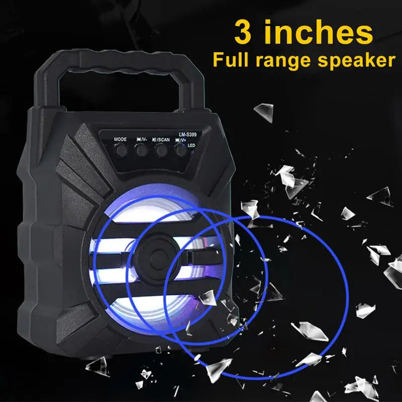 500mAh Bluetooth Speaker with Subwoofers