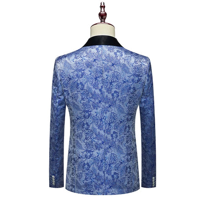 Men's Floral Three-Piece Evening Wedding Guest Dresses