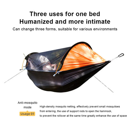 Quick-Opening Lightweight Hammock with Detachable Straps