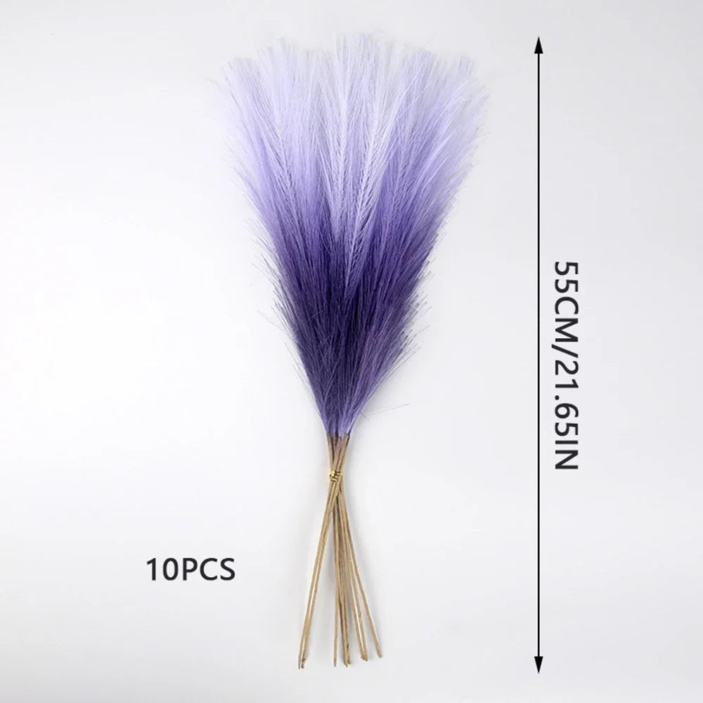 10Pcs Artificial Pampas Grass Fake Plant
