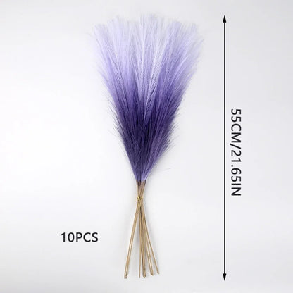 10Pcs Artificial Pampas Grass Fake Plant
