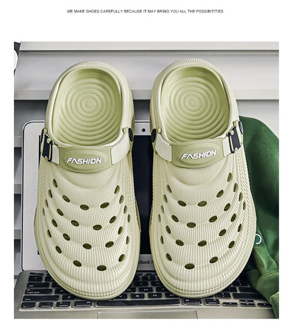 Baotou sabots pantoufles d'été à semelles épaisses