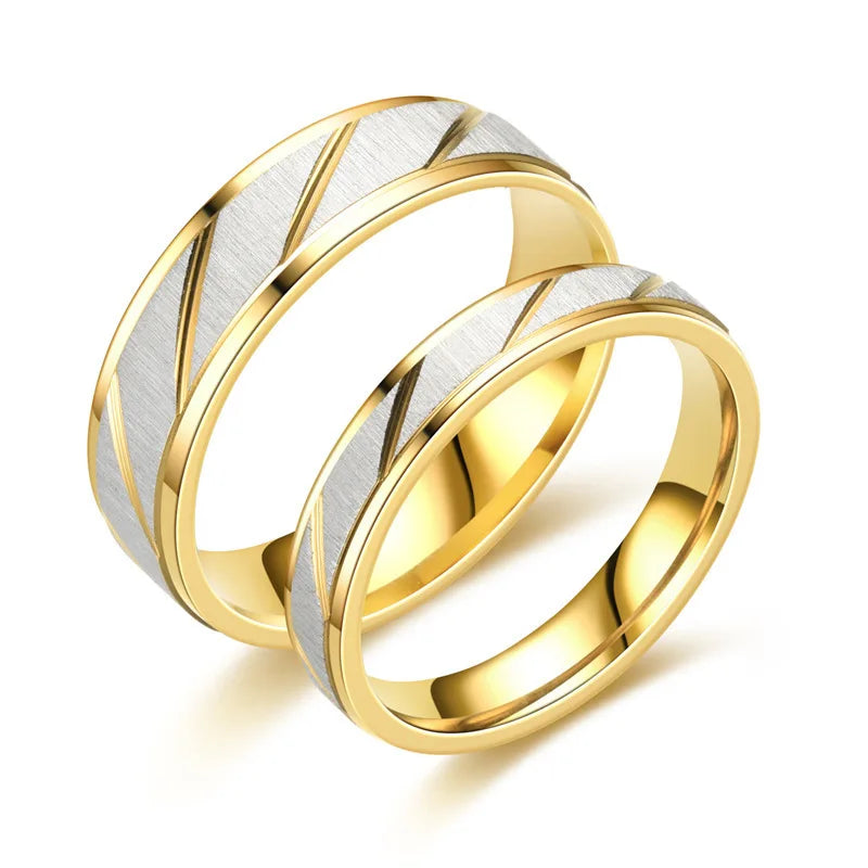 couple ring, stainless steel rings, couple rings gold, stainless ring, gold ring, wave ring, stainless steel gold ring, steel ring