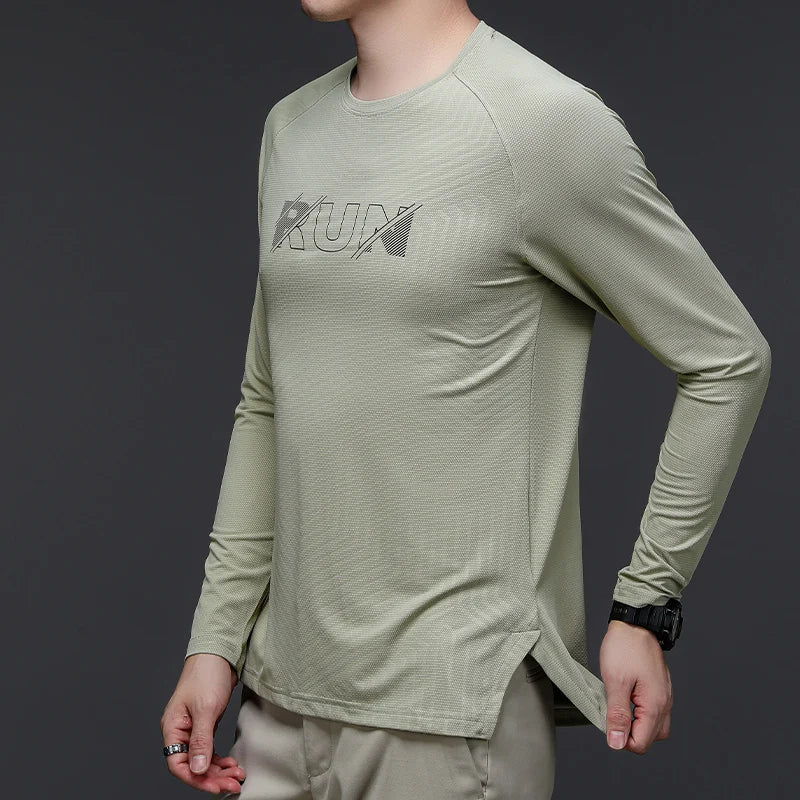 Schnelltrocknendes, feuchtigkeitsableitendes Laufshirt für Herren – Atmungsaktives, leichtes Sport-T-Shirt