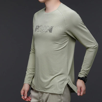 Schnelltrocknendes, feuchtigkeitsableitendes Laufshirt für Herren – Atmungsaktives, leichtes Sport-T-Shirt