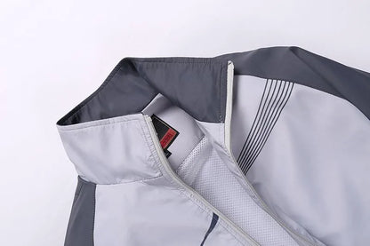 Men Sportswear Spring Autumn 2 Piece Tracksuit Jacket Pant