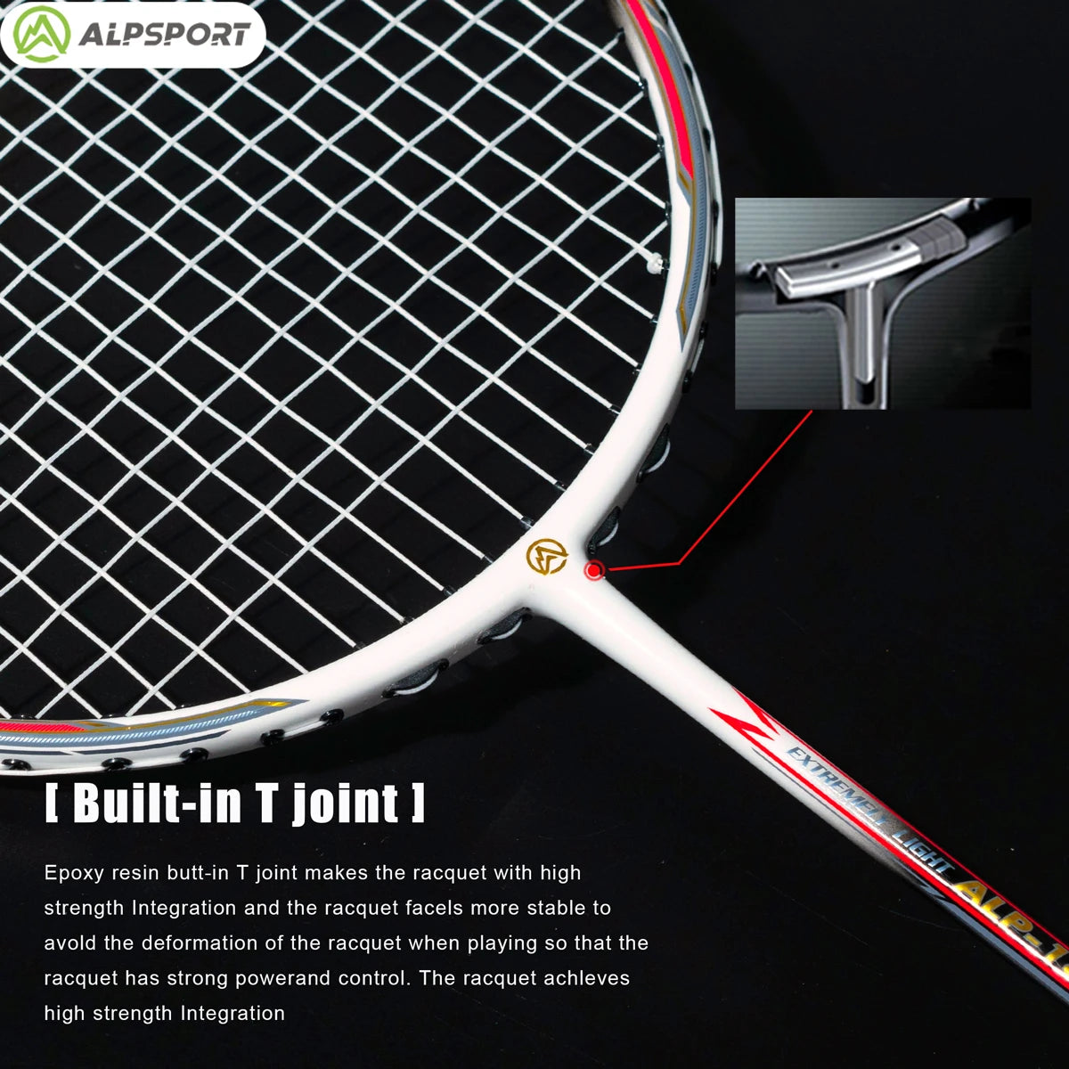 Ultraleichter Carbon-Titan-Badmintonschläger