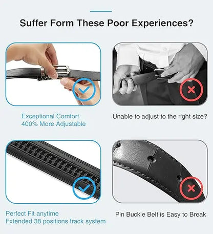 Men's Designer Automatic Alloy Buckle Leather Belts