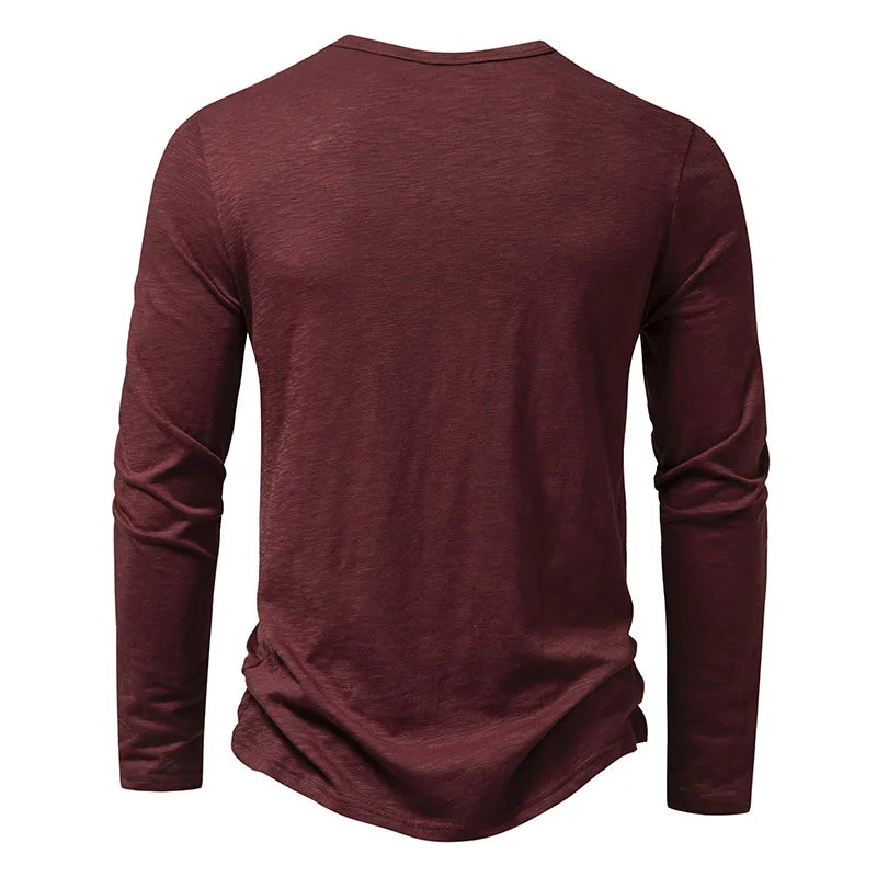 Men's Cotton Long Sleeve Casual T-Shirts