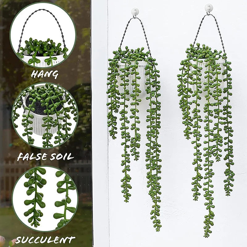 Artificial Green Leaves - Hanging Vine