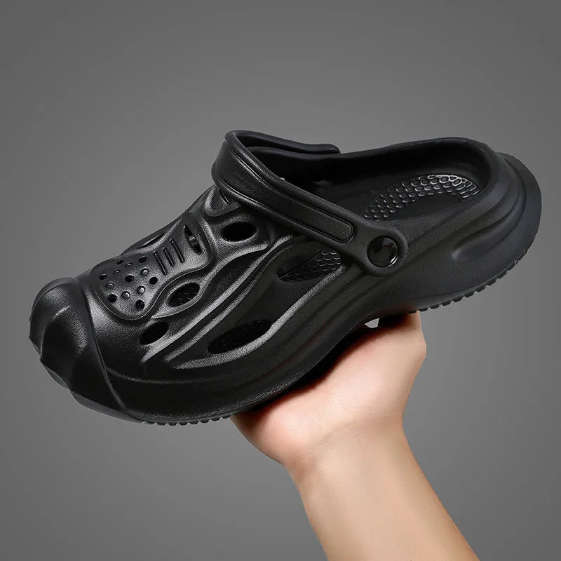Herren Löcher Sandalen Hohl Atmungsaktive Flip Flops Clogs Schuhe