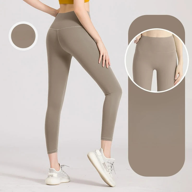 Nahtlose Yoga-Leggings mit hohem Bund für Damen – Po-Lifting- und Bauchkontrolle fürs Fitnessstudio