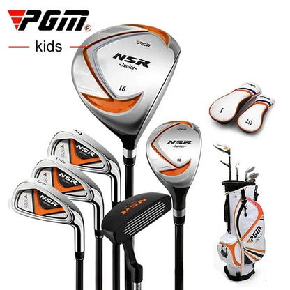 Right-Handed Children's Golf Clubs with Stand Bag & Headcovers – Lightweight Junior Golf Clubs