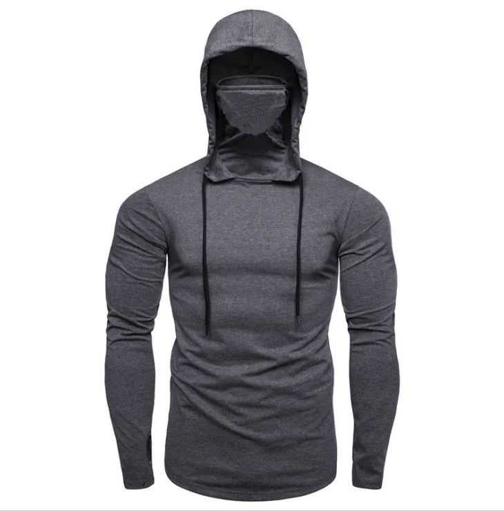 Dünner Langarm-Kapuzenpullover für Herren - Fitness-Sweatshirt für den Herbst