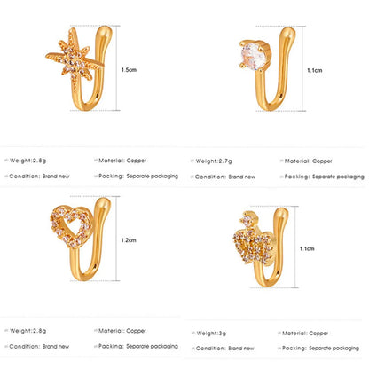 Faux piercing délicat pour le nez