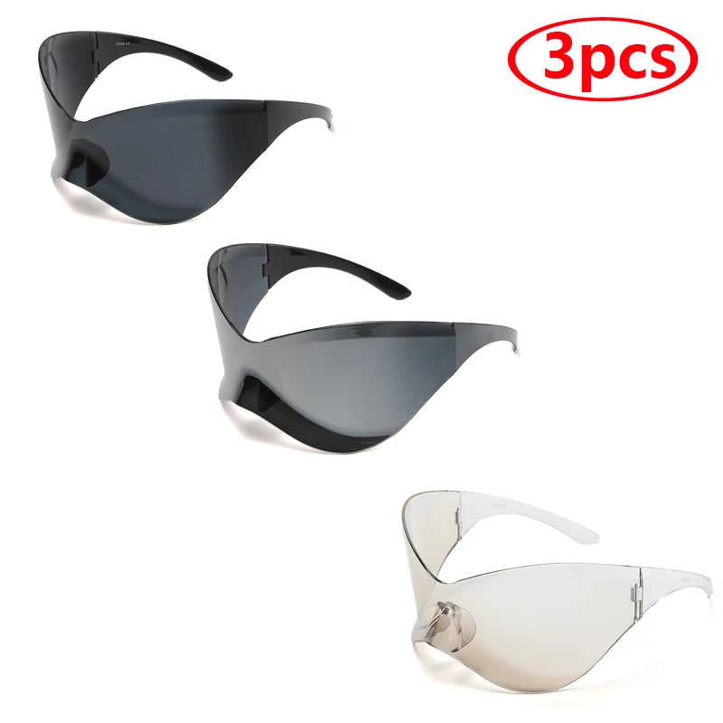 Unisex Sports Oversized Y2K Rimless Sunglasses