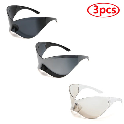 Unisex Sports Oversized Y2K Rimless Sunglasses