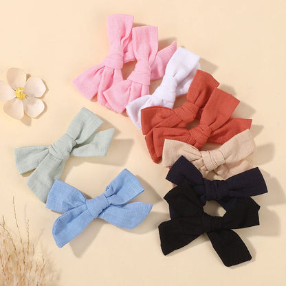 10PCS Baby Girls Bow Hair Clips – Cute Ribbon Bowknot Hairpins Boutique Headwear