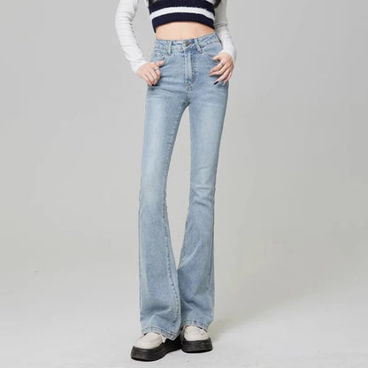 Jean slim évasé en denim High Street pour femme