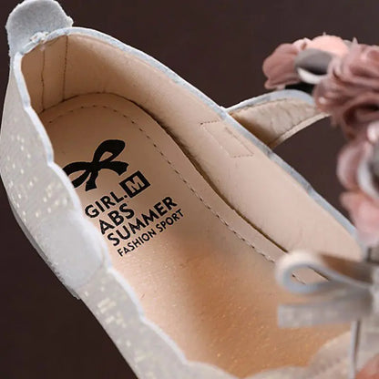 Children's Flats Lace Big Flower Princess Shoes