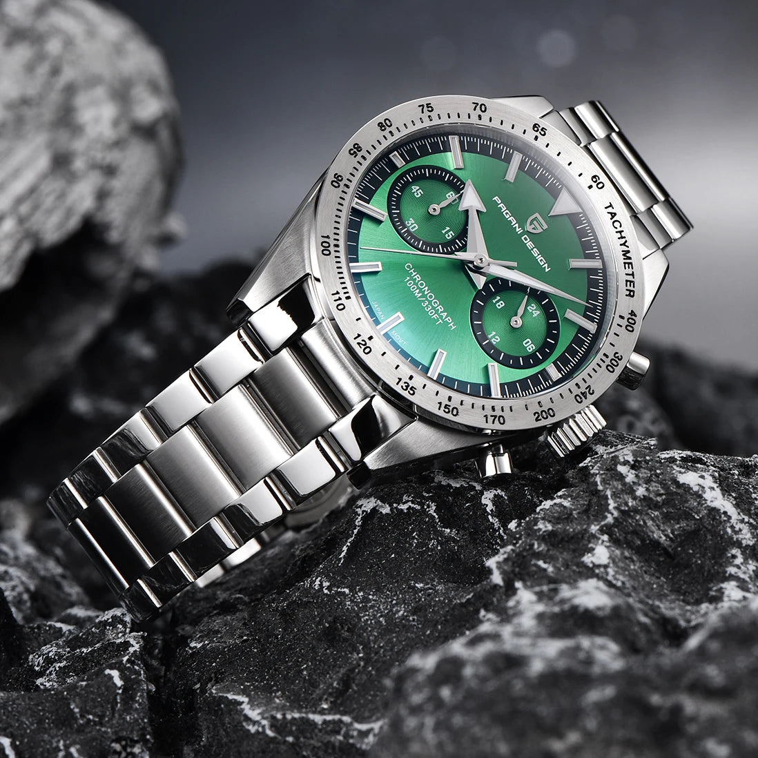 Pilot Sports Chronograph Watch for Men – Stainless Steel Quartz Waterproof Wristwatch