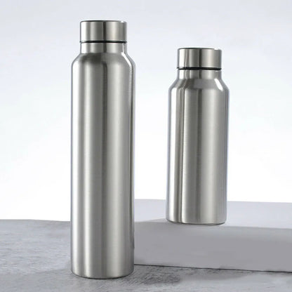 Rugged Single-Layer Stainless Steel Water Flask