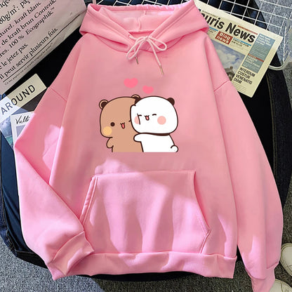 Cartoon Panda Bubu und Dudu Übergrößen Hoodie