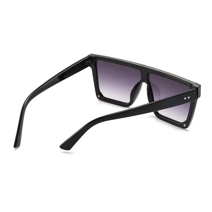 Lunettes de soleil carrées rétro à grande monture dégradé UV400