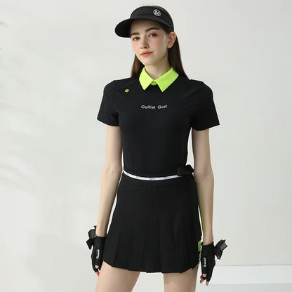 Robe de golf deux pièces à manches courtes pour femme