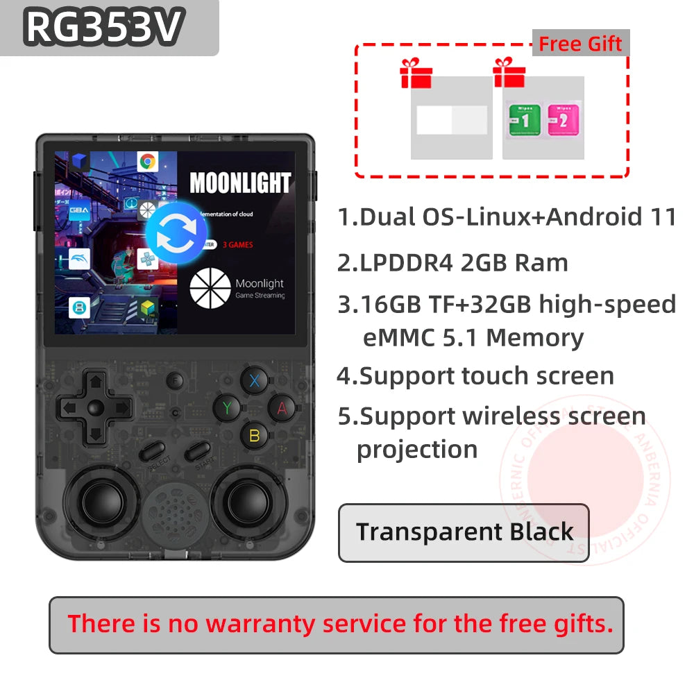 RG353V RG353VS Retro Handheld Game Linux Supports 5G WiFi 4.2 Bluetooth Online Fighting,Streaming and HDMI-compatible