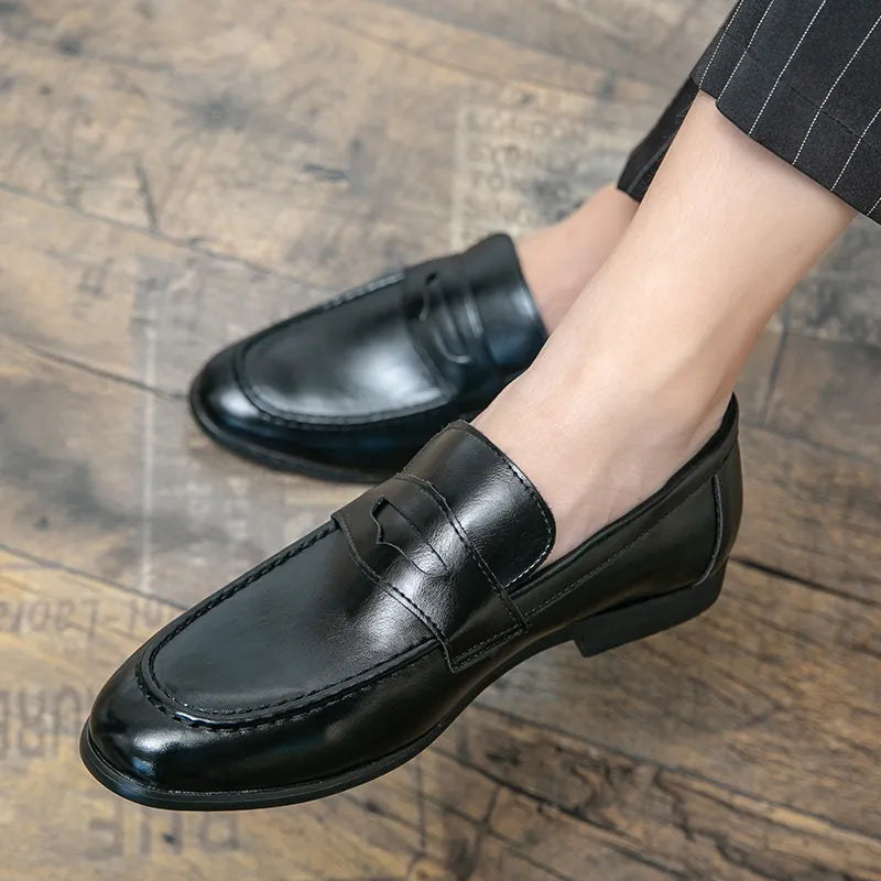 Bequeme Leder-Quasten-Loafer für Herren