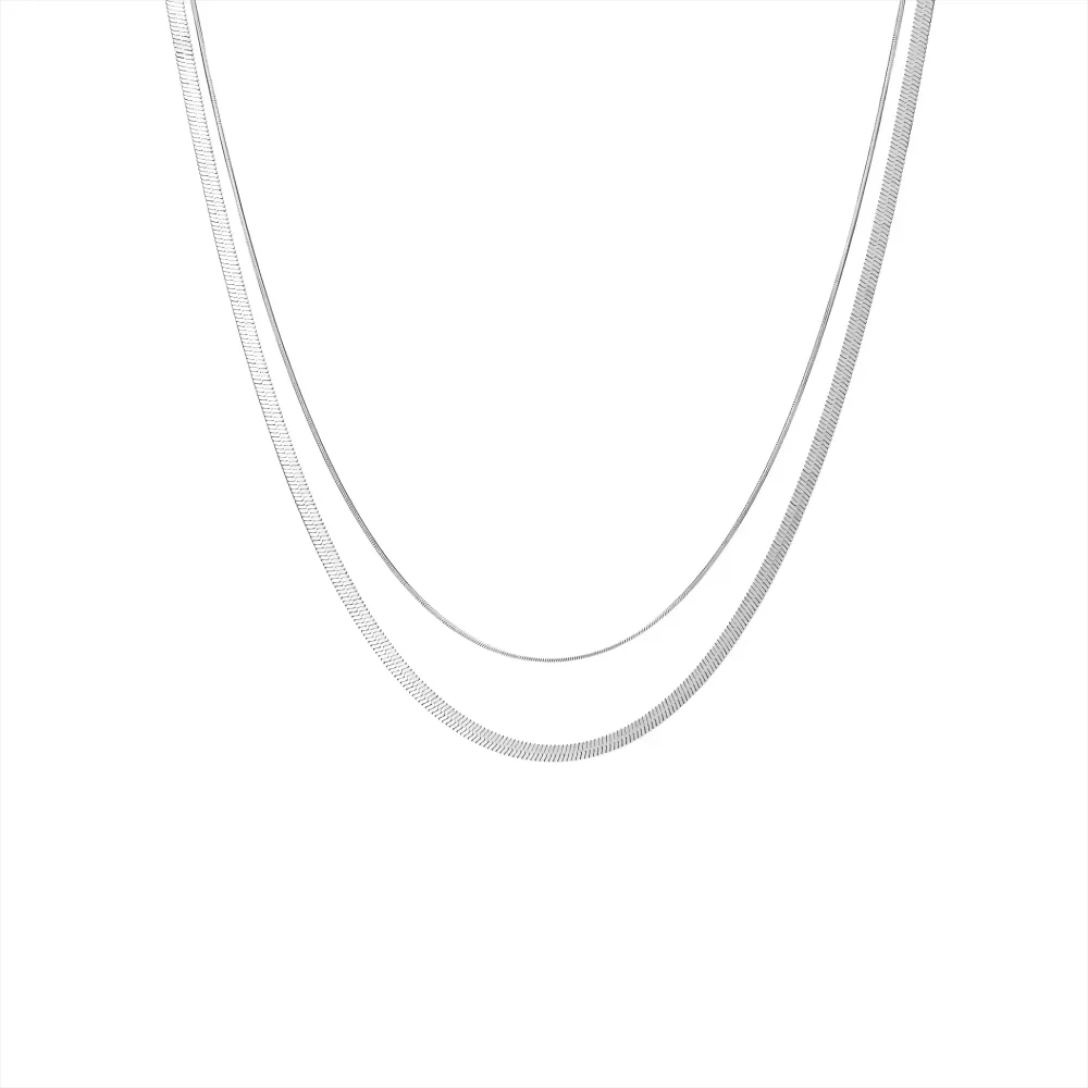 Women's Stainless Steel Pendant Drop Chain Necklace