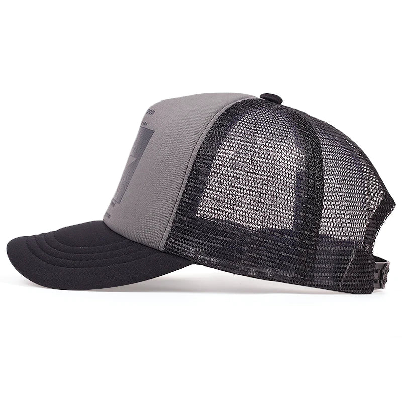 Adjustable Outdoor Sunshade Cap with Breathable Print