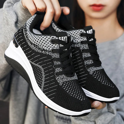 Women Casual Height Increasing Sport Wedge Sneakers