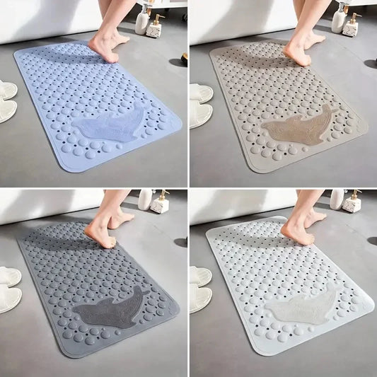 Non Slip Shower Mat with Suction Cups Rectangle Bathtub Mat 35x70cm Anti Slip Bathroom Tub Mat