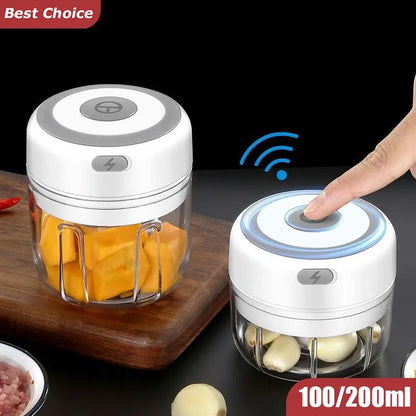 Elektrischer Fleischwolf und Knoblauchzerkleinerer