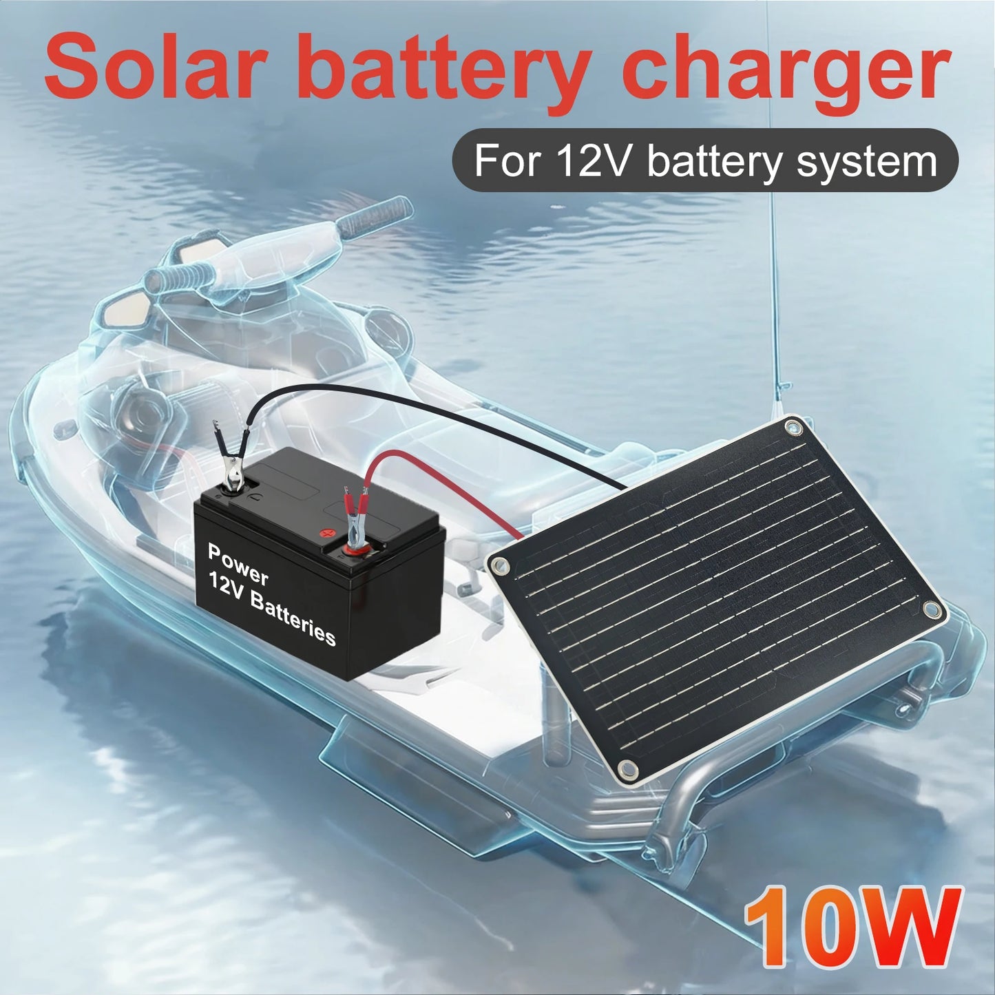 Car Boat 12V Solar Battery Charger
