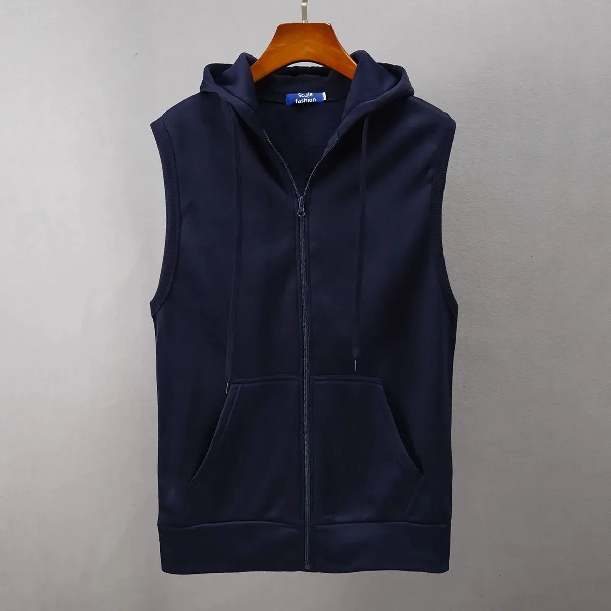 Gilet à capuche en fausse fourrure pour hommes