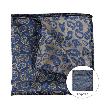 Pochette de costume homme à motif cachemire multicolore – Mouchoir de mariage tissé jacquard