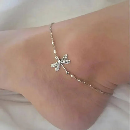 Charm-Fußkettchen „Little Dragonfly“ für Damen