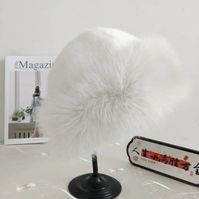 Mongolian Style Warm Fur Hat Women - Ear Protection Windproof Thick Snow Hat